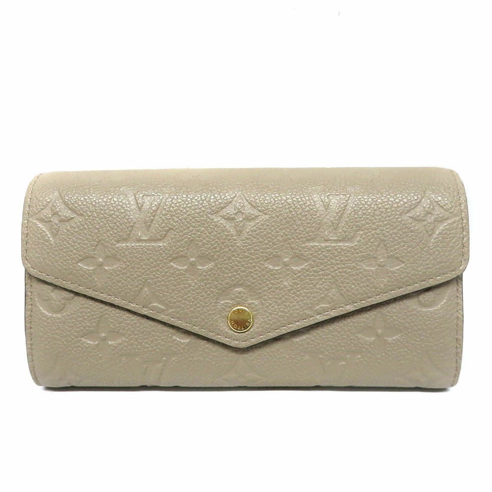 Louis Vuitton Portefeuille Sarah Empreinte Long Wallet Leather Brown